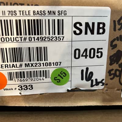 Fender Vintera II '70s Telecaster Bass with Maple Fretboard Surf Green  #MX23108107  9lbs. 0.2oz image 16