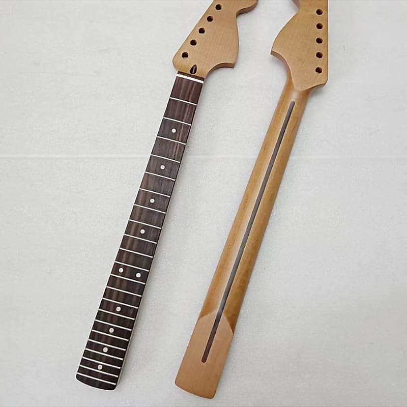 Roasted Maple Wood Matte Finish Strat Style Guitar Neck, Rosewood 22 Frets Fingerboard image 1