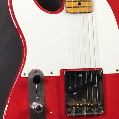 LEFTY! Vintage Boutique Custom Relic TL51 Nocaster Fiesta Red Nitro Lacquer Tele Guitar 1/4 Sawn Made in USA Klein Pickup 7 lb HSC image 4