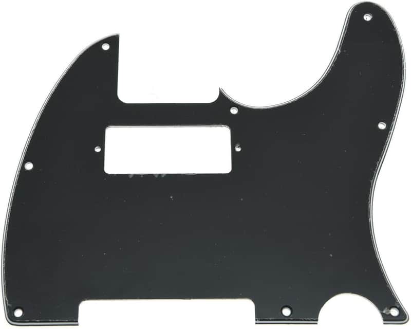 Tele Style Pickguard Guitar Pick Guard Scratch Plate with Mini Humbucker Pickup Hole for Tele/Telecaster Black 3 Ply image 1