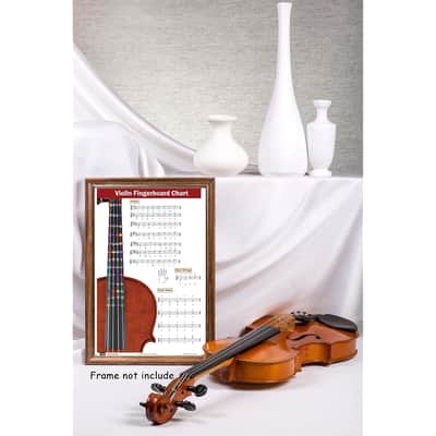 Violin Fingering Chart With Color-Coded Notes, Learn Violin Scales Techniques Suitable For All Levels, Made In The Usa image 4