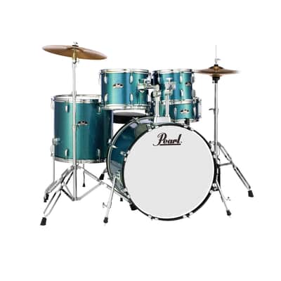 Pearl RS525SCC RoadShow Series 5-Piece Kit W/ Hardware & Cymbals-#703 Aqua Blue Glitter image 5