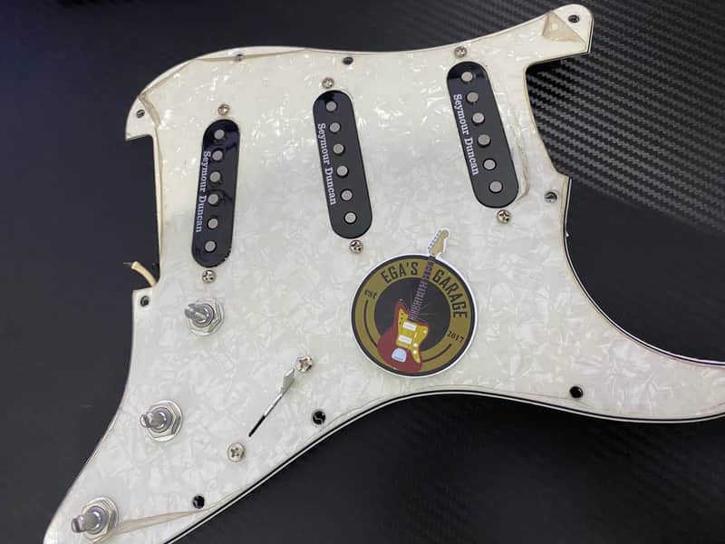 Prewired Strat Pickguard Loaded W/ Seymour Duncan SSL-1 Vintage Staggered Black | S-S-S Set | DHL Express Service included | image 1