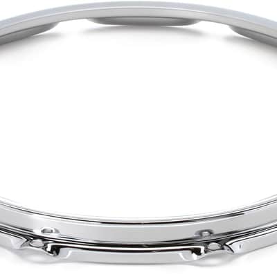 S Hoop 10-lug Snare Batter Drum Hoop - 14 inch Chrome Finish (5-pack) Bundle image 1