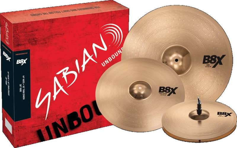 SABIAN 45003X B8X Performance Set 3-pack Cymbal Package Made In Canada image 1