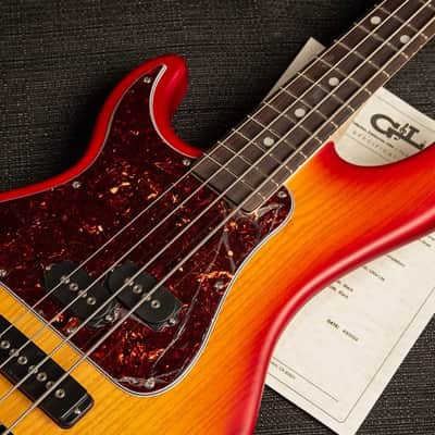 G&L SB-2 Left-Handed Cherry Burst Frost 2024 Electric Bass w/Gig Bag image 4