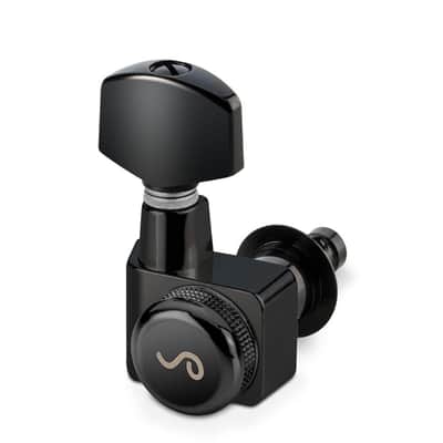 Schaller Guitar Machine Heads F-Series Locking, 6L, Black Chrome image 1