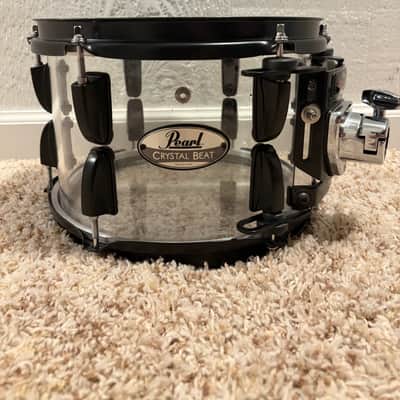 Pearl CRB1007T/B730 Crystal Beat 10x7" Rack Tom 2014 - 2020 - Ultra Clear with Black Hardware image 1