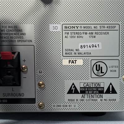 Sony STR-K650P AM/FM Stereo Receiver 5.1 Channel Digital AV Control Center - Silver image 11