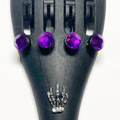 Skeleton Hand Violin Tailpiece - Purple image 1