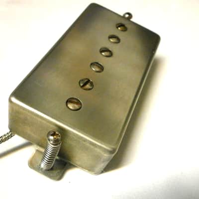 RELIC AGED Humbucker Sized P90 Pickups SET Hand Wound PAF Size Q Bridge Neck by Q pickups image 7