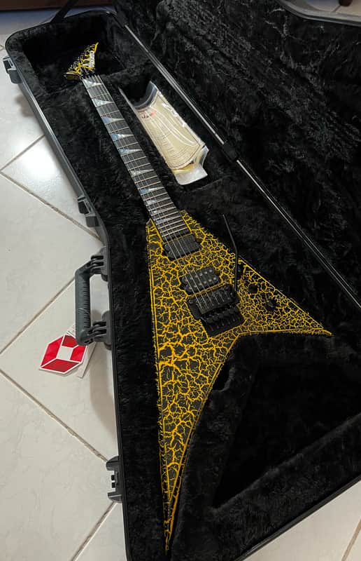 Jackson USA RR24 Rhoads Custom Shop 2024 - Black/Yellow Crackle image 1