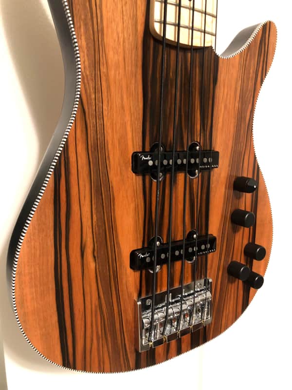 LKUSTOMS 5 string Jazz bass 2024 - Clear Lacquer image 1