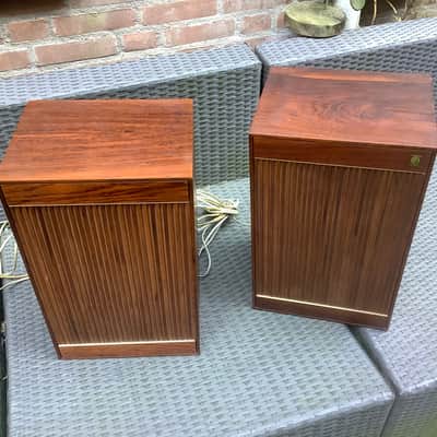 Svenska SINUS Swedish Design 60’s 70’s Sinus 1017 speakers loudspeakers Gorgeous wood look image 1