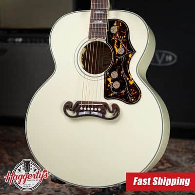 Gibson SJ-200 Standard Acoustic/Electric Guitar - Classic White with Hardshell Case