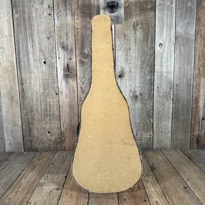 Unbranded Trap door parlor guitar case 1900s 1910s 1920s - Tan image 6