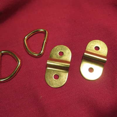TKL "D" Rings and handle mounting plates for guitar bass case - or trumpet sax flute violin case image 2