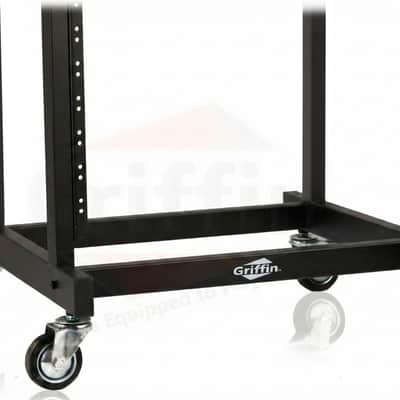 Griffin Rackmount Stand Cart and Adjustable Top Mixer Platform Rack Mount 25U - Rolling Holder for Music Studio Pro Audio Recording Cabinet Stage Equipment DJ PA Gear Display for Amplifiers, Effects image 7
