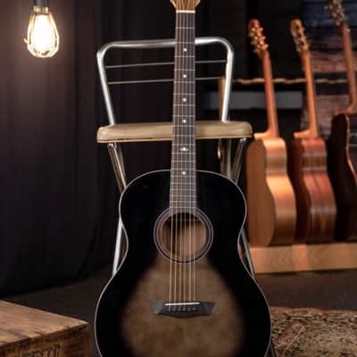 Washburn Bella Tono Novo S9 Studio Acoustic Guitar - Gloss Charcoal Burst image 4