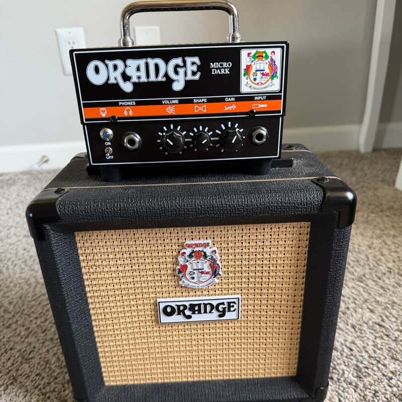 Orange Micro Dark 20-Watt 1x8" Guitar Amp Half Stack image 1