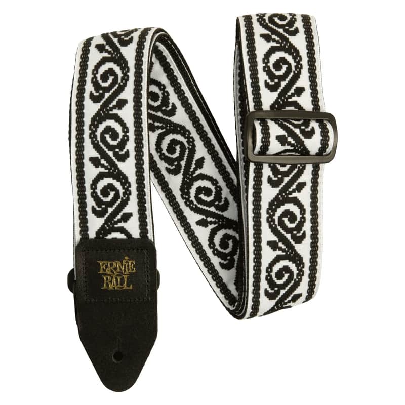 Ernie Ball Classic Jacquard Guitar Strap/Bass Strap - Black Vine image 1
