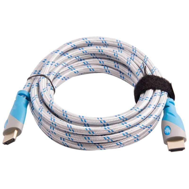 Top Dog Cables - TD-01WBB12 - Gold Premium 12' High Speed HDMI Cable with Ethernet - White/Blue - 3D HD Gaming Systems PC DVD TV Blu Ray image 1