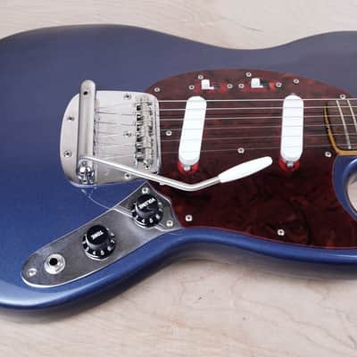 Fender Mustang 1977 Metallic Navy Blue Refinish USA Vintage w/ Hard Case image 4