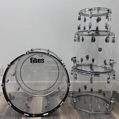 Fibes Clear Crystalite Drum Set 13,16,18,24 image 2