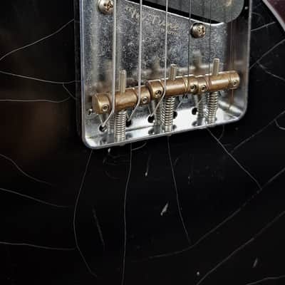 Manuel Ali Guitars Custom Thinline Relic 2020 relic black image 3