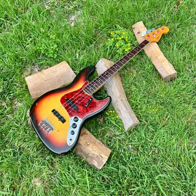 Vintage Fender 1966 Jazz Bass Bound Neck Dot Inlays image 2