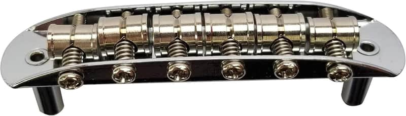 Mustang Bridge w/Large Saddles, 9.5" Radius, 52.5mm, For Fender Mustang, Jaguar, Jazzmaster- Chrome image 1