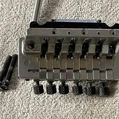 80’s Kahler 2520 Tremolo Bridge Vibrato Chrome Complete w Arm + Studs USA Patent Applied For image 9