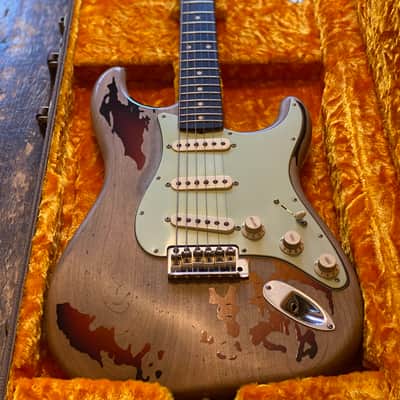 Super Lightweight Fender Custom Shop Rory Gallagher Stratocaster Heavy Relic 3 Tone Sunburst w/OHSC 2017 image 5