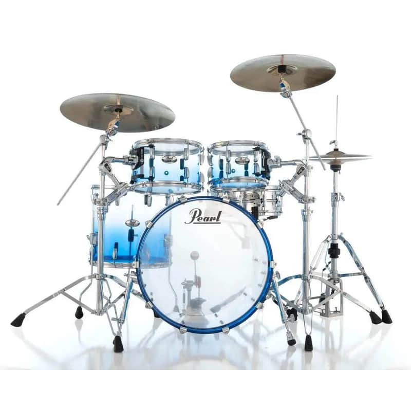 Pearl Crystal Beat Limited Edition 4pc Acrylic Drum Set Glacier Fade image 1