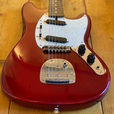 K-ON! Japan Original Brand Azusa Nakano Mustang Old Candy Apple Red w/ Matching Headstock image 7