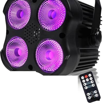 DJ Par Lights, RGBW LED Par Light with Sound Activated and Remote, DMX Stage Uplighting for Event Wedding Church Festival Stage Lighting﻿﻿ image 1