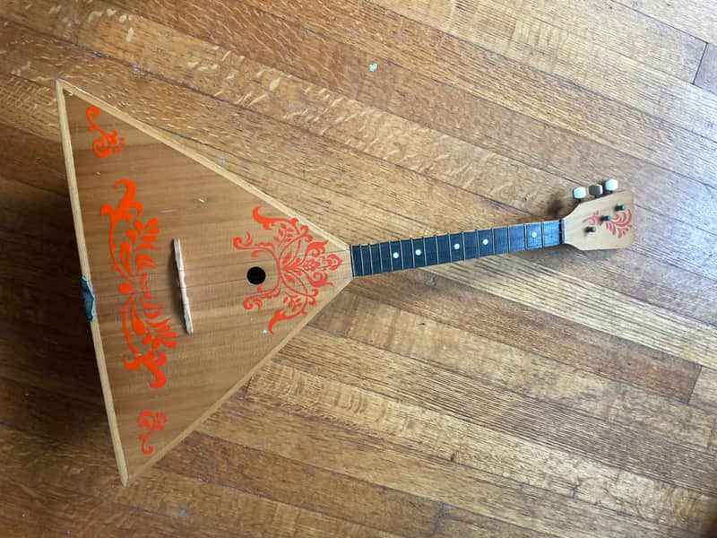 USSR Balalaika 1980s (uke ukulele oud banjo dulcimer domra russia russian made small acoustic guitar like instrument) image 1