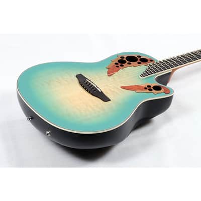 Ovation CE44X-9B-G Celebrity Series Elite Plus Mid-Depth Acoustic-Electric Guitar Regular Mintburst image 3