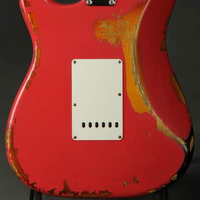 Fender Custom Shop LTD 60s Bound Neck Heavy Relic Stratocaster - Fiesta Red over Three Tone Sunburst image 3