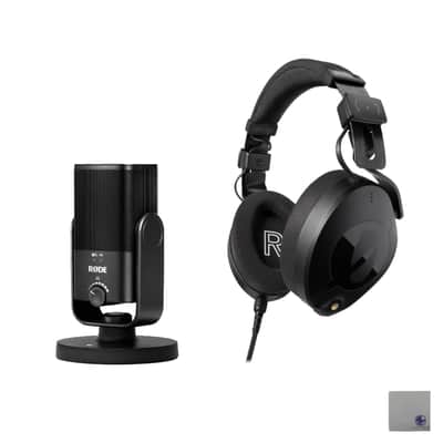 Rode NTH-100 Professional Over-Ear Headphones with Rode NT-USB Mini USB Condenser Microphone and StreamEye Polishing Cloth image 1