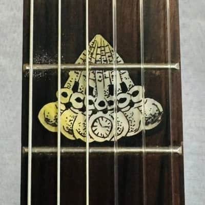 Classical Nylon String Guitar Handmade by Blueberry, 6 String Hypnosis Motif Guitar,Custom Handcrafted Wooden Guitar, Nylon String image 6
