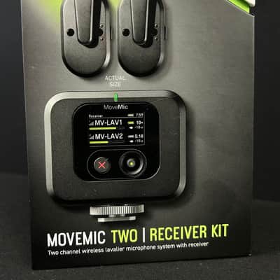 Shure MoveMic Two Receiver Kit Clip-On Microphone and Receiver 2024 - Present - Black *New Sealed image 2