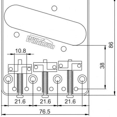 Wilkinson WTB Ashtray Bridge Tele Style w/Compensated Brass Saddles 2020 Black image 5