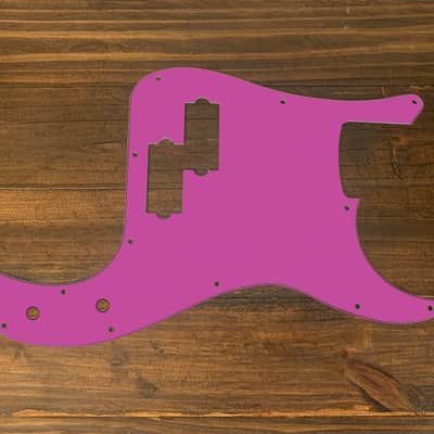 P Bass style Pickguard by Carmedon. Pink(matte) image 1
