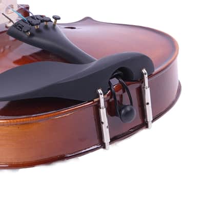 Gifts- 4/4 Classic Solid Wood Violin Case Bow Violin with Strings Rosin Shoulder Rest Electronic Tuner XH image 3