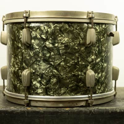 Vintage Slingerland 9x13 Black Diamond Pearl Radio King Tom image 1