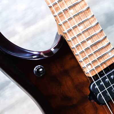 Ernie Ball Music Man JP15 John Petrucci Amber Waves Quilt Electric Guitar w/Case image 9