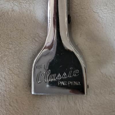 WFL P-87 Buddy Rich Snare Drum Throw Off and P32 WFL Butt Plate - Chrome Bild 3