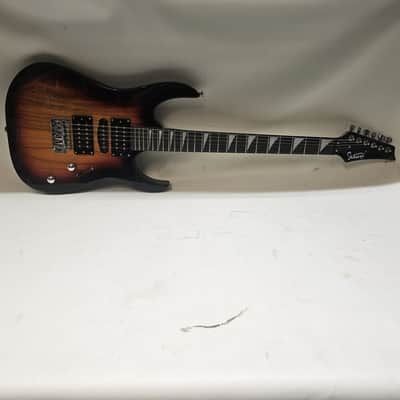 GLARRY ELECTRIC GUITAR - SUNBURST MISSING A STRING image 1