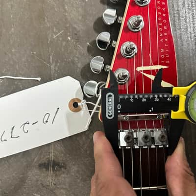 1997 Tom Anderson Classic Red Solid Body Electric Guitar, Serial #11-9-97N image 14